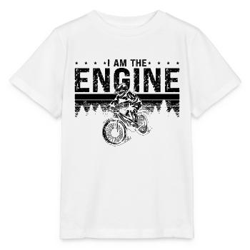 Je suis le moteur Sports de montagne Vététiste - T-shirt bio MINI CREATOR Stanley/Stella Enfant - blanc - Devant - Maike (125cm)