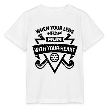 When Your Legs Get Tired Floor Ball Hockey Player - Stanley/Stella MINI CREATOR Kids’ T-Shirt - white - Front - Maike (125cm)
