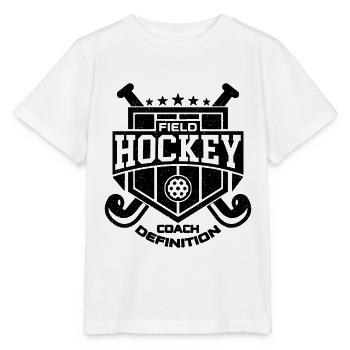 Field Hockey Coach Retro Floor Ball Hockey Player - Stanley/Stella MINI CREATOR Kids’ T-Shirt - white - Front - Maike (125cm)