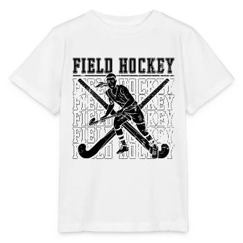 Field Hockey Floor Ball Goalkeeper Hockey Player - Stanley/Stella MINI CREATOR Kids’ T-Shirt - white - Front - Maike (125cm)