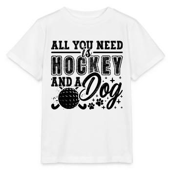 All You Need Is Hockey Floor Ball Hockey Player - Stanley/Stella MINI CREATOR Kids’ T-Shirt - white - Front - Maike (125cm)