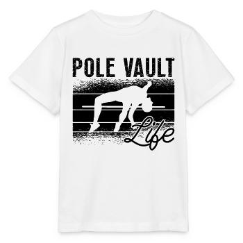 Perche Vault Life Retro Loves High Jump Perchiste - T-shirt bio MINI CREATOR Stanley/Stella Enfant - blanc - Devant - Maike (125cm)