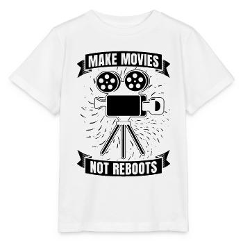 Make Movies Not Reboots Movie Director Filmmaker - Stanley/Stella Kinder T-Shirt MINI CREATOR  - Weiß - Vorne - Maike (125cm)