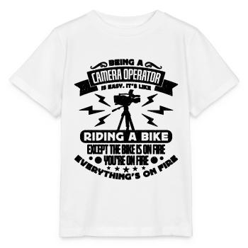 Être caméraman caméraman cadreurs - T-shirt bio MINI CREATOR Stanley/Stella Enfant - blanc - Devant - Maike (125cm)