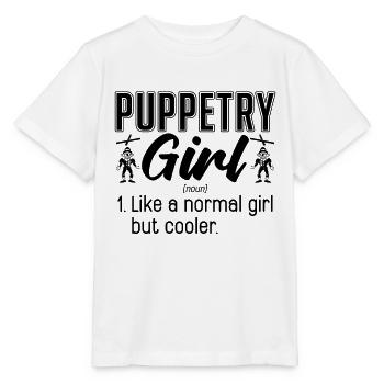 Puppetry Girl Like A Normal Puppets Puppeteer - Stanley/Stella Kinder T-Shirt MINI CREATOR  - Weiß - Vorne - Maike (125cm)