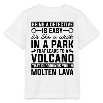 Being A Detective Is Easy Fingerprint Detectives - Stanley/Stella MINI CREATOR Kids’ T-Shirt - white - Front - Maike (125cm)