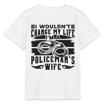 Ne changerait pas ma vie Policier Policiers - T-shirt bio MINI CREATOR Stanley/Stella Enfant - blanc - Devant - Maike (125cm)