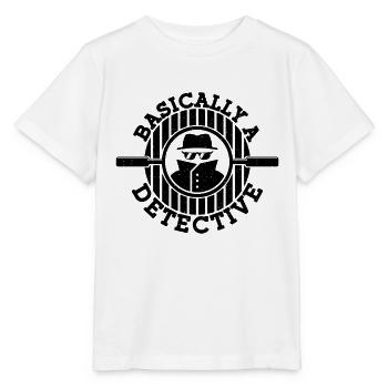 Basically A Detective Retro Police Cop Detectives - Stanley/Stella MINI CREATOR Kids’ T-Shirt - white - Front - Maike (125cm)