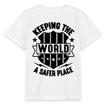 Garder le monde mince Argent Agents correctionnels - T-shirt bio MINI CREATOR Stanley/Stella Enfant - blanc - Devant - Maike (125cm)