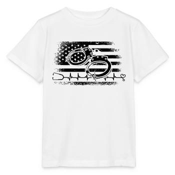 Brassards Battement de cœur Mince Argent Infirmières correctionnelles - T-shirt bio MINI CREATOR Stanley/Stella Enfant - blanc - Devant - Maike (125cm)