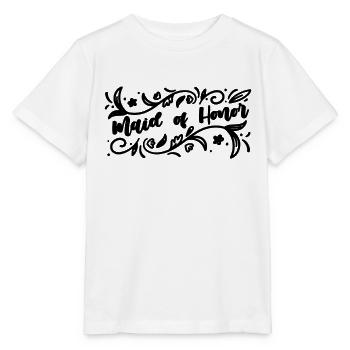 Demoiselle d’honneur Fête de mariage Demoiselle d’honneur - T-shirt bio MINI CREATOR Stanley/Stella Enfant - blanc - Devant - Maike (125cm)