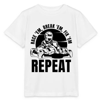 Race 'Em Break 'Em Kart Racing Karting Kart Racer - Stanley/Stella MINI CREATOR Kids’ T-Shirt - white - Front - Maike (125cm)