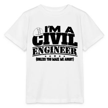 Je suis un entrepreneur en génie civil Ingénieurs civils - T-shirt bio MINI CREATOR Stanley/Stella Enfant - blanc - Devant - Maike (125cm)