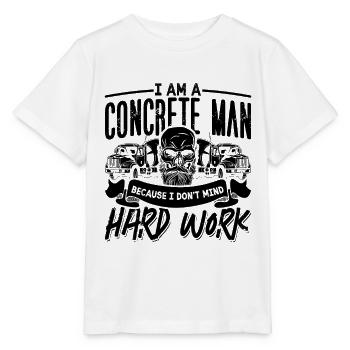 Je suis un homme béton Concrétiseur Finitions de béton - T-shirt bio MINI CREATOR Stanley/Stella Enfant - blanc - Devant - Maike (125cm)