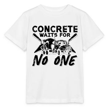 Attentes en béton pour les finisseurs de béton sans ciment - T-shirt bio MINI CREATOR Stanley/Stella Enfant - blanc - Devant - Maike (125cm)