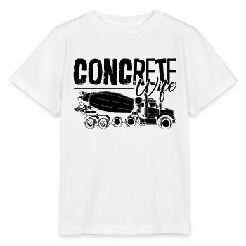 Béton Épouse Maçonnerie Concrétiseur Travailleurs du béton - T-shirt bio MINI CREATOR Stanley/Stella Enfant - blanc - Devant - Maike (125cm)