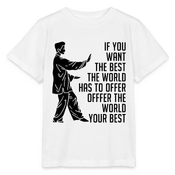 Si vous voulez le meilleur amateur de Tai Chi Tai Chi - T-shirt bio MINI CREATOR Stanley/Stella Enfant - blanc - Devant - Maike (125cm)