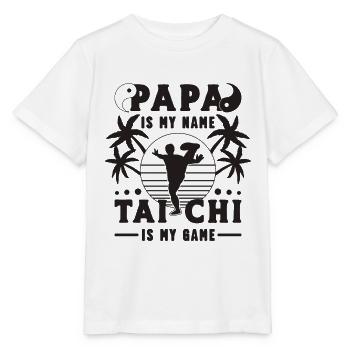 Papa est mon nom Tai Chi Méditation Amateur de Tai Chi - T-shirt bio MINI CREATOR Stanley/Stella Enfant - blanc - Devant - Maike (125cm)