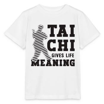 Le Tai Chi donne un sens à la vie Amoureux du Tai Chi - T-shirt bio MINI CREATOR Stanley/Stella Enfant - blanc - Devant - Maike (125cm)