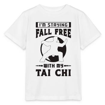 I'm Staying Fall Free With My Qigong Tai Chi Lover - Stanley/Stella MINI CREATOR Kids’ T-Shirt - white - Front - Maike (125cm)