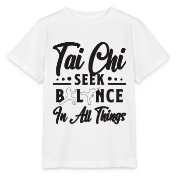 Tai Chi Rechercher l’équilibre dans tous les amateurs de Tai Chi Qigong - T-shirt bio MINI CREATOR Stanley/Stella Enfant - blanc - Devant - Maike (125cm)