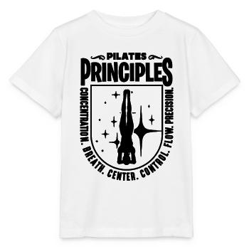 Principes de Pilates Concentration Breath Reformer - T-shirt bio MINI CREATOR Stanley/Stella Enfant - blanc - Devant - Maike (125cm)