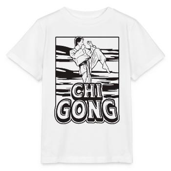Chi Gong Meditation Yin Yang Ninjutsu Qigong Lover - Stanley/Stella Kinder T-Shirt MINI CREATOR  - Weiß - Vorne - Maike (125cm)