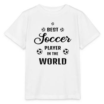 Best Football Player in the World Quote Gift - Stanley/Stella MINI CREATOR Kids’ T-Shirt - white - Front - Maike (125cm)