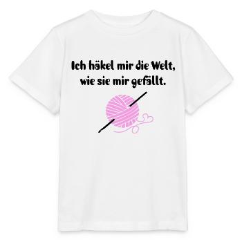 Häkeln Häkelnadel Garn Geschenk Häklerin Spruch - Stanley/Stella Kinder T-Shirt MINI CREATOR  - Weiß - Vorne - Maike (125cm)