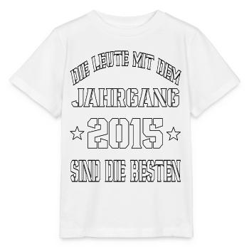 Die Leute mit dem Jahrgang 2015 - Stanley/Stella Kinder T-Shirt MINI CREATOR  - Weiß - Vorne - Maike (125cm)