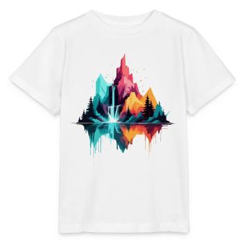 Ruhige Landschaft Ruhig Beschauliche Natur Berge - Stanley/Stella Kinder T-Shirt MINI CREATOR  - Weiß - Vorne - Maike (125cm)