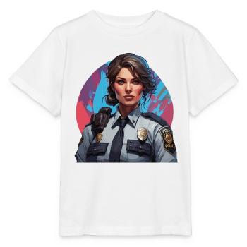 Polizei / Einsatz / Beruf / Job / Einsatzkräfte - Stanley/Stella Kinder T-Shirt MINI CREATOR  - Weiß - Vorne - Maike (125cm)