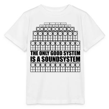 Système de son Dub reggae - T-shirt bio MINI CREATOR Stanley/Stella Enfant - blanc - Devant - Maike (125cm)