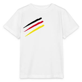 Allemagne Rayures Scratch Marks - T-shirt bio MINI CREATOR Stanley/Stella Enfant - blanc - Devant - Maike (125cm)