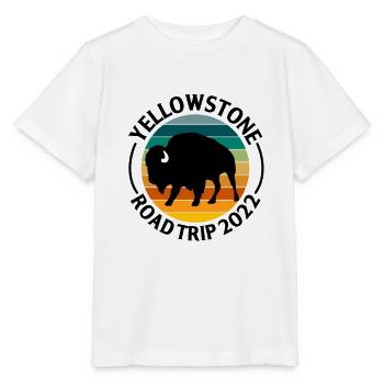 Bison Buffalo Yellowstone National Park - Stanley/Stella MINI CREATOR Kids’ T-Shirt - white - Front - Maike (125cm)