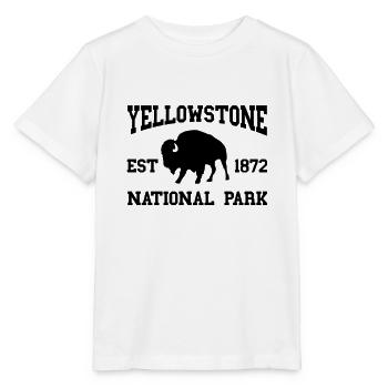 Bison Buffalo Yellowstone National Park - Stanley/Stella MINI CREATOR Kids’ T-Shirt - white - Front - Maike (125cm)