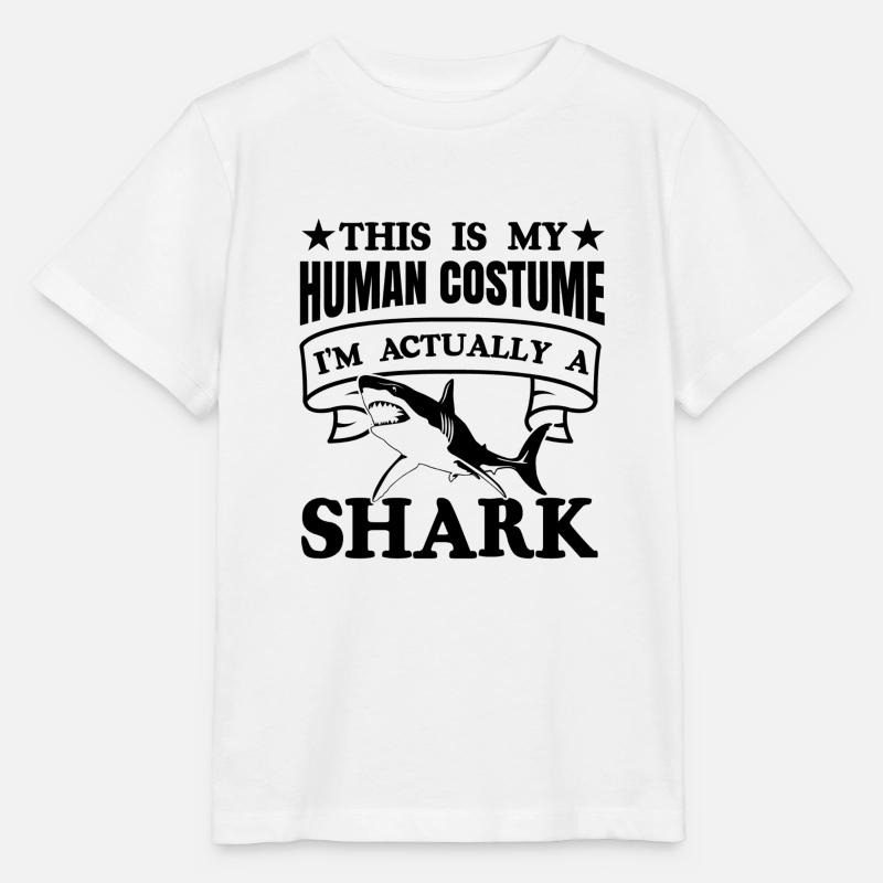requin, grand requin blanc, requins, mégalodon, requin, requin marteau - T-shirt bio MINI CREATOR Stanley/Stella Enfant - blanc