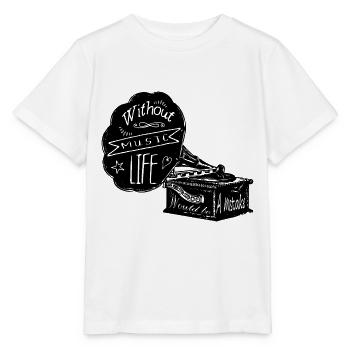Without Music - Stanley/Stella MINI CREATOR Kids’ T-Shirt - white - Front - Maike (125cm)