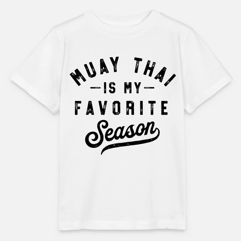 Le Muay Thai est ma saison préférée - T-shirt bio MINI CREATOR Stanley/Stella Enfant - blanc