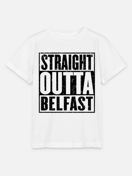 Straight Outta Belfast - Stanley/Stella Kinder T-Shirt MINI CREATOR - Weiß