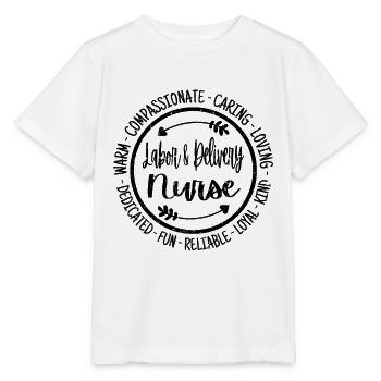 Labor & Delivery Infirmière Escouade des Soins Infirmiers - T-shirt bio MINI CREATOR Stanley/Stella Enfant - blanc - Devant - Maike (125cm)