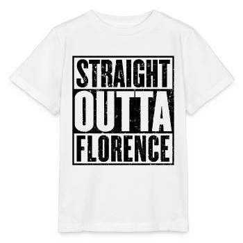 Straight Outta Florenz - Stanley/Stella Kinder T-Shirt MINI CREATOR  - Weiß - Vorne - Maike (125cm)