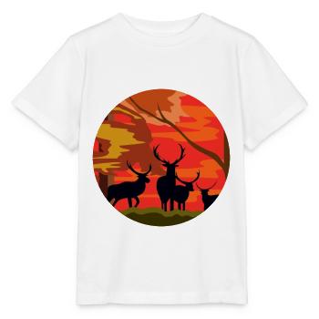 Rentiere - Stanley/Stella Kinder T-Shirt MINI CREATOR  - Weiß - Vorne - Maike (125cm)
