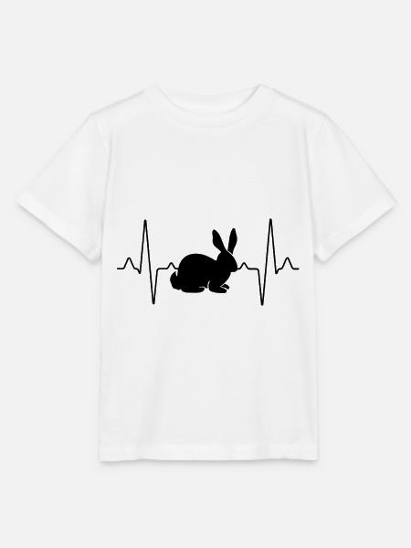 Hase Herzschlag - Stanley/Stella Kinder T-Shirt MINI CREATOR - Weiß