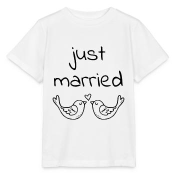 just married - Stanley/Stella MINI CREATOR Kids’ T-Shirt - white - Front - Maike (125cm)