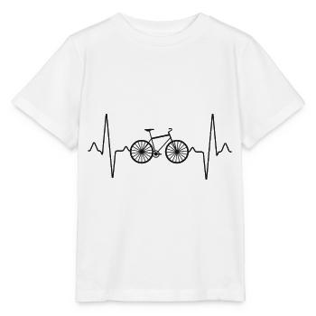 Bicycle heartbeat - Stanley/Stella MINI CREATOR Kids’ T-Shirt - white - Front - Maike (125cm)