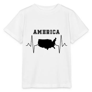 America Heartbeat - Stanley/Stella MINI CREATOR Kids’ T-Shirt - white - Front - Maike (125cm)
