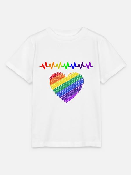 Regenbogen, Regenbogen, Regenbogen, Regenbogen, Regenbogen - Stanley/Stella Kinder T-Shirt MINI CREATOR - Weiß