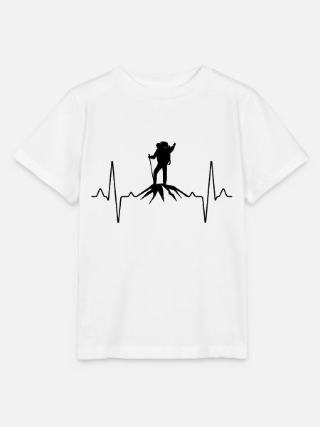 Wandern Gipfel Herzschlag - Stanley/Stella Kinder T-Shirt MINI CREATOR - Weiß
