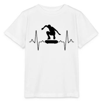 Skater Skate Heartbeat - T-shirt bio MINI CREATOR Stanley/Stella Enfant - blanc - Devant - Maike (125cm)